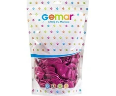 Gemar Baloniniai pasteliniai Tamsiai rožinė, G120, 33 cm, 50 vnt.
