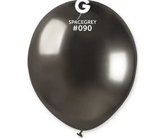 Gemar Chromuoti grafito spalvos balionai, AB50, 13 cm, 100 vnt.