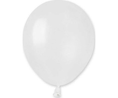 Gemar Metallic Balloons Pearl-Baltas, AM50, 13 cm, 100 vnt.