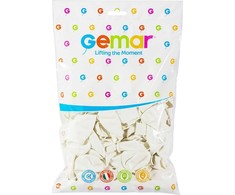 Gemar Pastel Balloons Baltas, G110, 30 cm, 100 vnt.