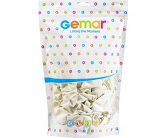Gemar Pastel Balloons Baltas, G120, 33 cm, 50 vnt.