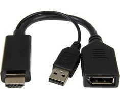 GEMBIRD A-HDMIM-DPF-01 aktyvus 4K HDMI į DisplayPort adapteris, juodas