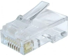 GEMBIRD LC-8P8C-002/100 LAN modulinis kištukas 8P8C kietam CAT6 LAN kabeliui 30U 100 vnt.