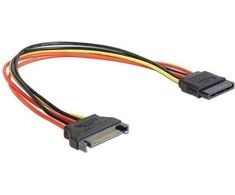 GEMBIRD CC-SATAMF-01 SATA maitinimo prailginimo kabelis 15 kontaktų M/F 30 cm
