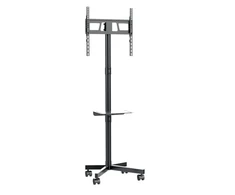 Laikiklis Gembird Stojak podłogowy pod telewizor, mobilny na kółkach (regulowany), 32'' - 55'', spalva juoda