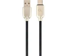 GEMBIRD CC-USB2R-AMCM-1M Gembird Premium guminis Type-C USB įkrovimo ir duomenų laidas, 1m, juodas