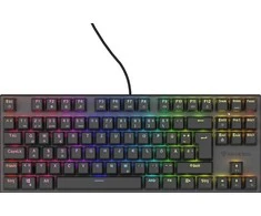 Klaviatūra žaidimams GENESIS THOR 303 TKL DE su pašvietimu RGB mechaninė BROWN Juoda HOT SWAP