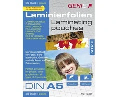 Genie GENIE laminavimo maišeliai 25 A5 - folijos