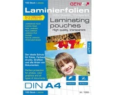Genie GENIE laminavimo maišeliai 100 vnt. A4