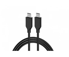 GENIUS įkrovimo laidas ACC-C2CC-3A, 150 cm, USB-C į USB-C, 3A, PD60W, pintas, juodas
