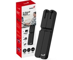 GENIUS stovas nešiojamam kompiuteriui G-Stand M200, planšetei ir telefonui, 10-17", 6 padėtys, sulankstomas, juodas