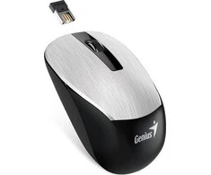 Pelės Genius Pelės NX- 7015, 1600DPI, 2.4 [GHz], optinis, 3rd, belaidis USB, sidabro, AA