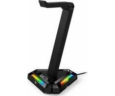 Genius GX-UH100 Stojak na ausinės su podświetleniem RGB, juoda