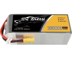 Gens Ace &amp; Tattu Tattu 16000mAh 22.2V 30C 6S1P LiPo Baterija Pack with XT90 Anti-spark Plug