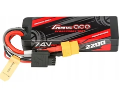 Lipo Gens ace G-Tech 2200 mAh 7,4 V 2S1P 60C GRP-76 kietojo korpuso baterija su XT60 kištuku