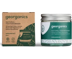 Georganics, dantų valymo milteliai, mėtų skonio, 60 ml
