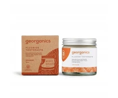Georganics Georganics, natūrali dantų pasta stiklainėlyje, su fluoru, kasdienei priežiūrai, apelsinų skonio, 60 ml