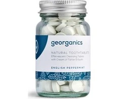 Georganics Natūralios dantų pastos tabletės, anglų pipirmėtės, 120 tablečių