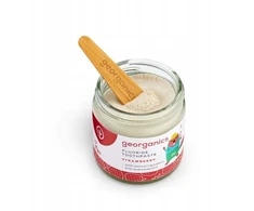 Georganics, natūrali dantų pasta stiklainėlyje, vaikams, su fluoru, kasdieninei priežiūrai, braškių skonio, 3+, 60 ml