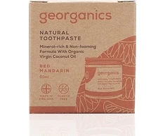 Georganics, Raudonųjų mandarinų mineralinė dantų pasta indelyje, 60 ml