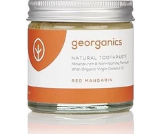Georganics, Raudonųjų mandarinų mineralinė dantų pasta indelyje, 60 ml