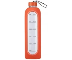 Gertuvė Buteliukas szklana KiCA Hydro Glass 1000 ml - oranžinė