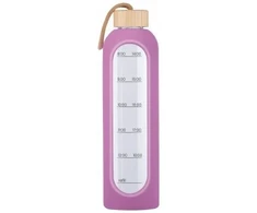 Gertuvė Buteliukas szklana KiCA Hydro Glass 1000 ml - violetinė