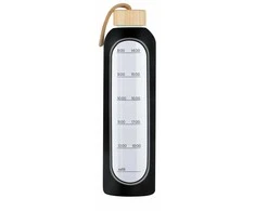 Gertuvė KiCA Buteliukas szklana Hydro Glass 1000 ml - juoda