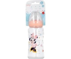 Gertuvė Minnie Mouse Mickey Mouse buteliukas su šiaudų mėlyna spalva