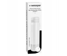 Gertuvė Wessper Buteliukas filtrująca B2 STAINLESS STEEL Actitex™ 1000ml Baltas (WES276-1000-WH_K)