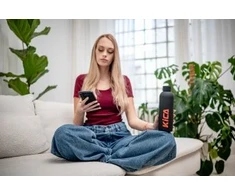 Gertuvė KiCA Buteliukas plieninė KiCA Active 500 ml - juoda