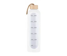 Gertuvė KiCA Hydro stiklinis butelis 1000 ml – baltas