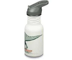 Klean Kanteen Vaikiškas „Kanteen Classic Narrow“ (su atlenkiamu dangteliu) buteliukas, 355 ml / 12 uncijų, „Dino Skate“