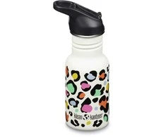 Gertuvė Klean Kanteen Vaikiškas „Kanteen Classic Narrow“ (atverčiamas sportinis butelis), 355 ml / 12 oz, leopardo rašto