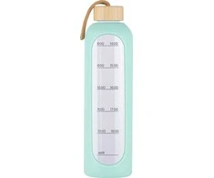 Gertuvė Krups Buteliukas szklana KiCA Hydro Glass 1000 ml - žalia.