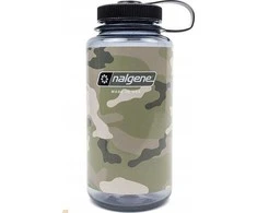 Gertuvė Nalgene plačiakaklis butelis 1 l pilkai juodas