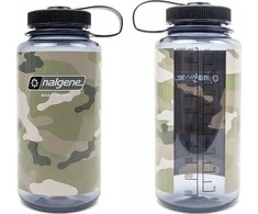 Gertuvė Nalgene plačiakaklis butelis 1 l pilkai juodas