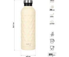 Gertuvė Terminis butelis Nils Camp 750ml, beičas, kelioninis