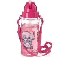 Orion Kūdikio buteliukas 490 ml su šiaudeliu, katės piešinys