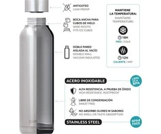 Gertuvė Quokka Pilkas izoliuotas buteliukas 630ml