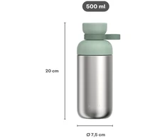 Gertuvė Rosti Mepal Mepal Vandens butelis plieno Vita 500 ml Nordic Juodas 107740041100