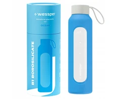 Gertuvė Wessper B1 borosilikatinis 500 ml „Ocean“ stiklinis butelis
