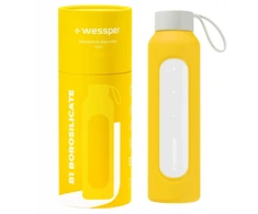 Gertuvė Wessper Stiklinis butelis Wessper B1 borosilikatinis 500 ml Sun (WES260-500-YL-NEW)