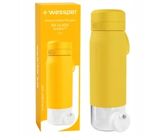 Gertuvė Wessper B2 GLASS Actitex™ filtro butelis 700 ml, geltonas (WES270-700-YL_K)