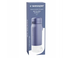 Gertuvė Wessper B2 GLASS Actitex™ filtro butelis 700 ml, mėlynas (WES270-700-BL_K)