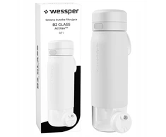 Gertuvė Wessper B2 GLASS Actitex™ filtro butelis 700 ml, baltas (WES270-700-WH_K)