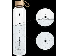 Gertuvė Wessper Wessper „Activemax Crystalline“ 1 l stiklinis motyvacinis butelis