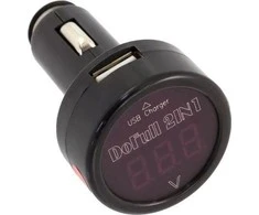 ATL Automobilio voltmetras - USB įkroviklis