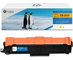 Su G&amp;G suderinami dažai su Brother TN247Y, NT-PB247Y, geltona, 2300s