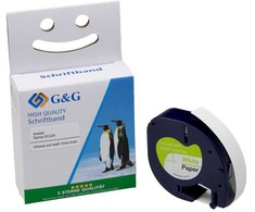 G&amp;G G&amp;G Schriftband 12mm x 4m sw-ws komp. m. Dymo S0721520/ 91220